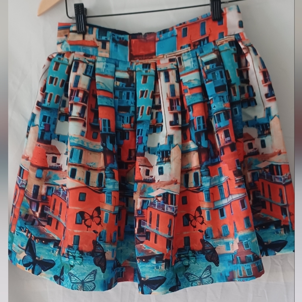 Alice & Olivia Stora Box print skirt in Butterfly Paradise sz 2